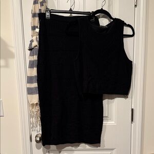 Haute Hippie Black Midi Dress Set